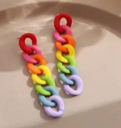 Rainbow Chain Earrings