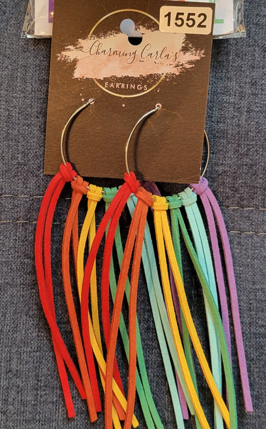 Rainbow Threaded Earrings